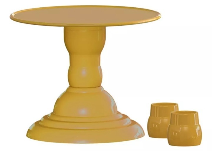 Boleira 22Cm Dourada - Pegue e Monte Leão de Judá 