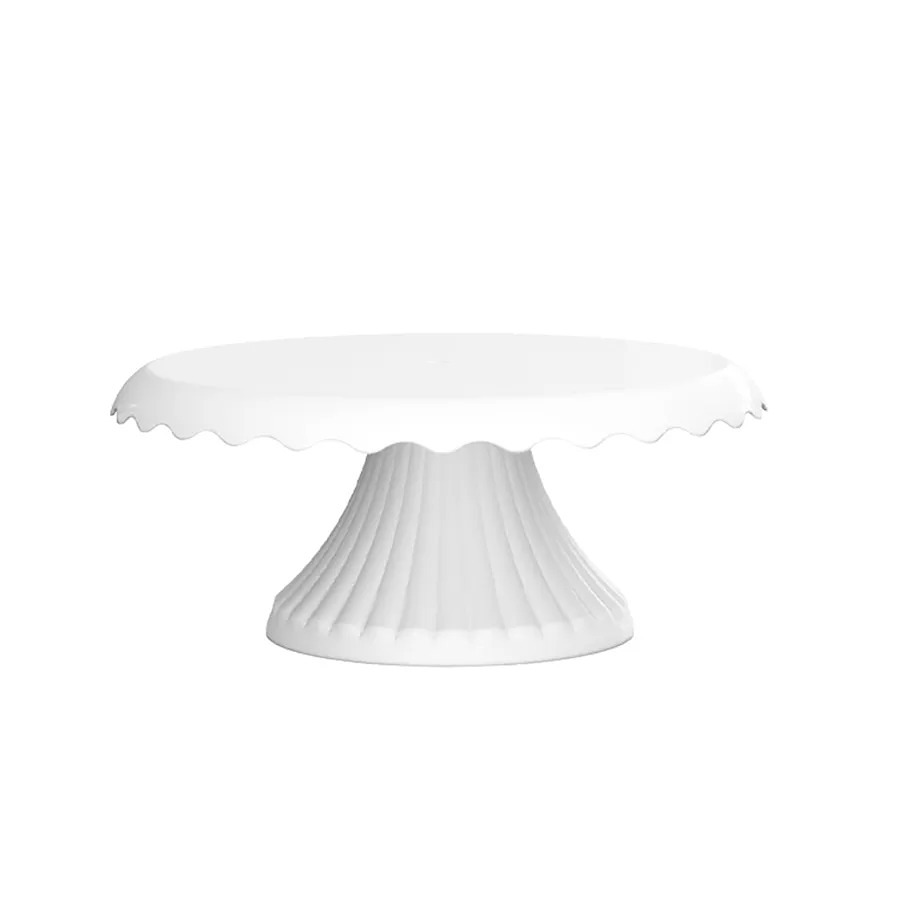 Boleira Cake Renda 22Cm Branca - Pegue e Monte Leão de Judá 