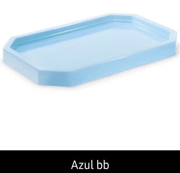 Bandeja Mini Lapidada Azul Bebê  - Pegue e Monte Leão de Judá 