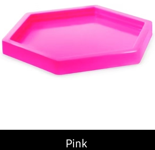 Bandeja Sextavada Pequena Rosa Pink - Pegue e Monte Leão de Judá 