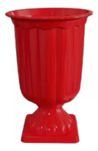 Vaso Grego Médio Vermelho - Pegue e Monte Leão de Judá 