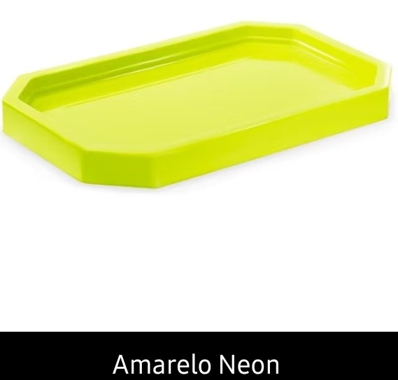 Bandeja Mini Lapidada Amarelo Neon - Pegue e Monte Leão de Judá 