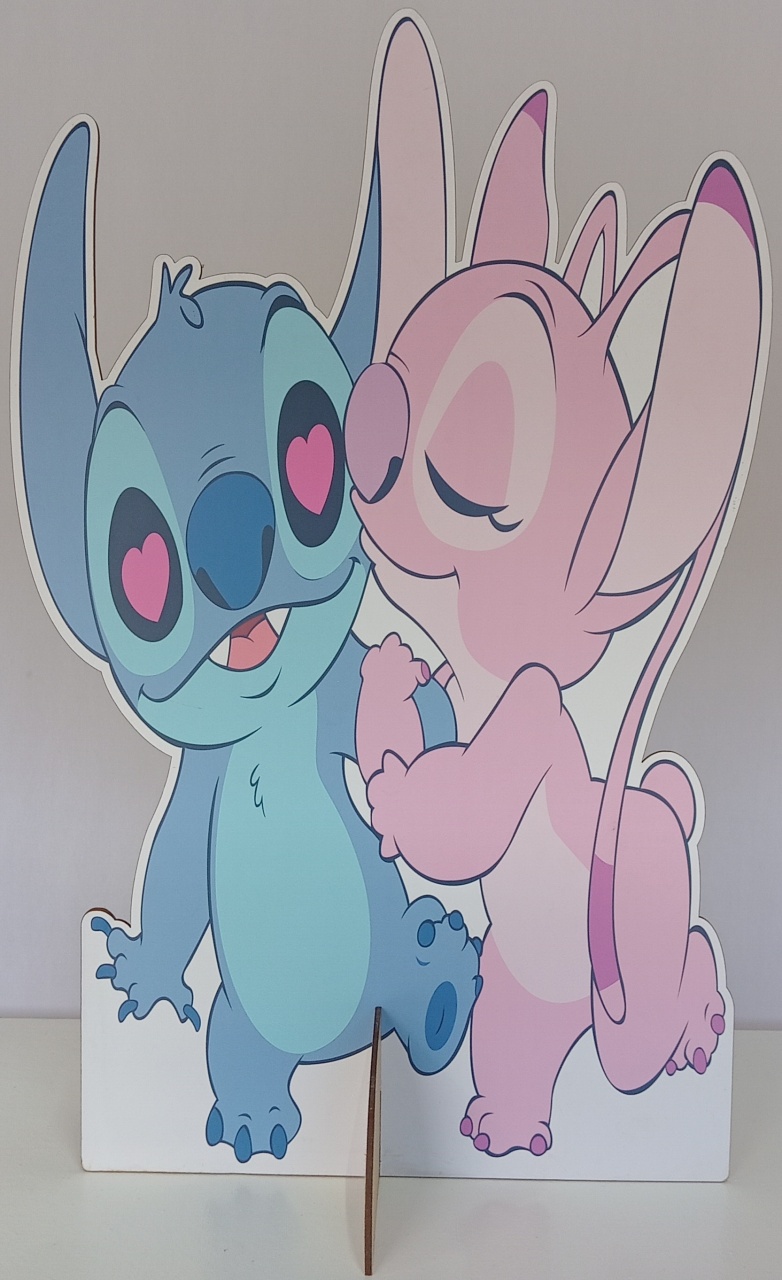 Display de Chão Stitch E Angel - Pegue e Monte Leão de Judá 