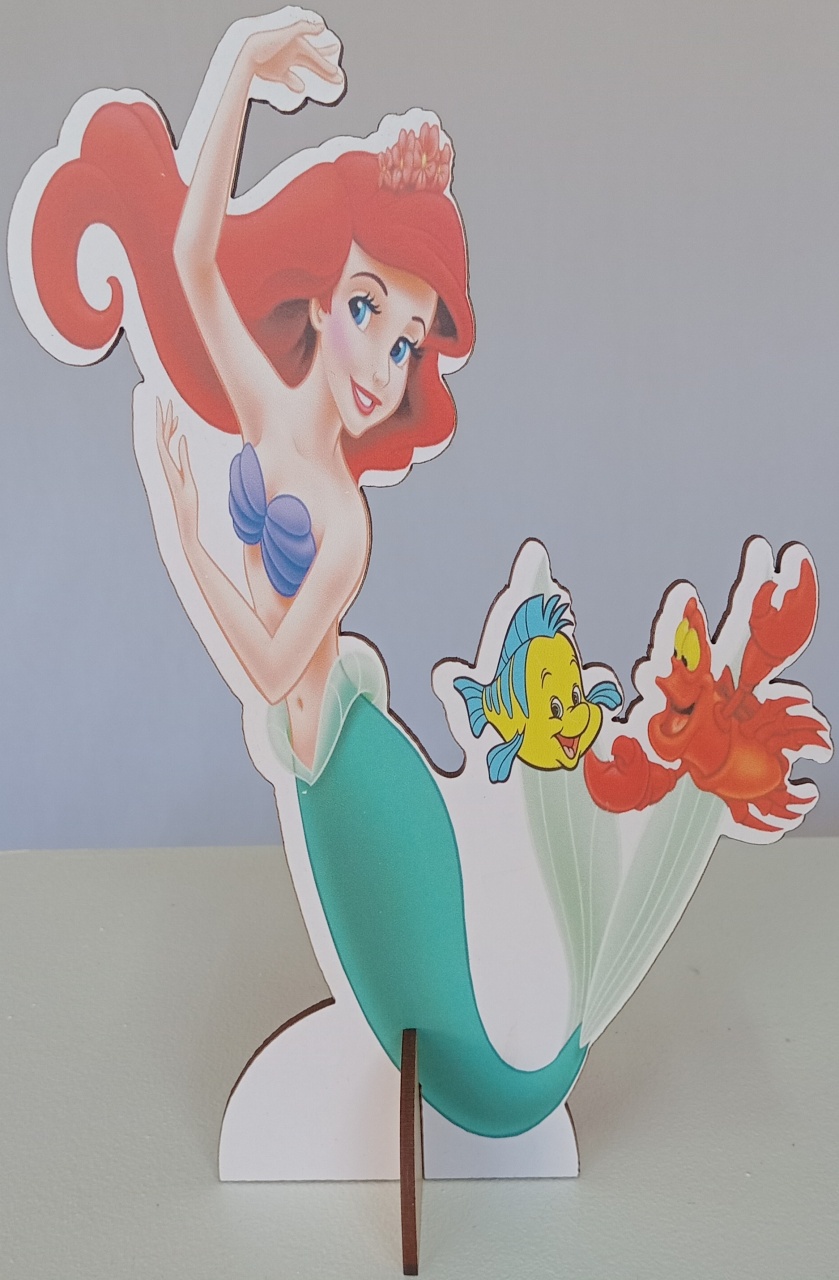 Display de Mesa Ariel Pequena Sereia - Pegue e Monte Leão de Judá 