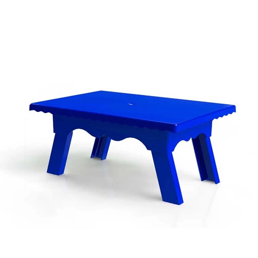 Mesinha Decorativa Renda Azul Royal - Pegue e Monte Leão de Judá 