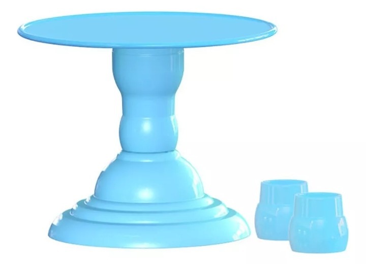 Boleira 22Cm Azul Bebê - Pegue e Monte Leão de Judá 