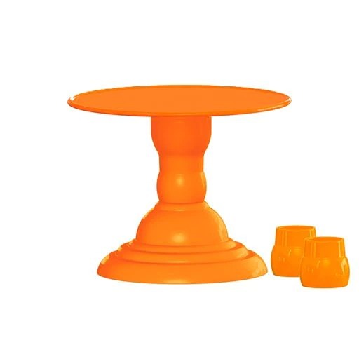 Boleira 22Cm Laranja Neon - Pegue e Monte Leão de Judá 
