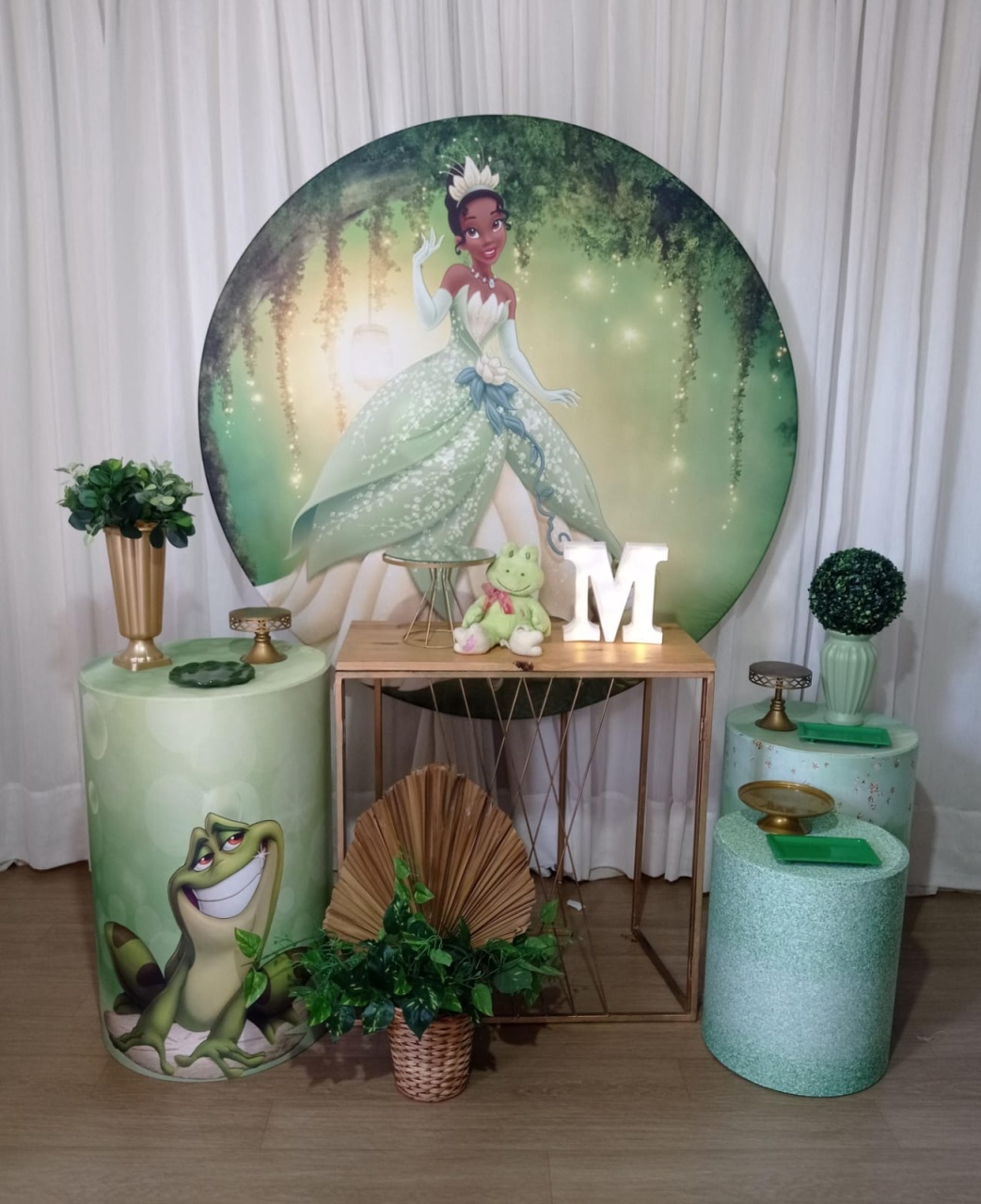 Princesa Tiana Adulta Safira  - Tok de Festas 