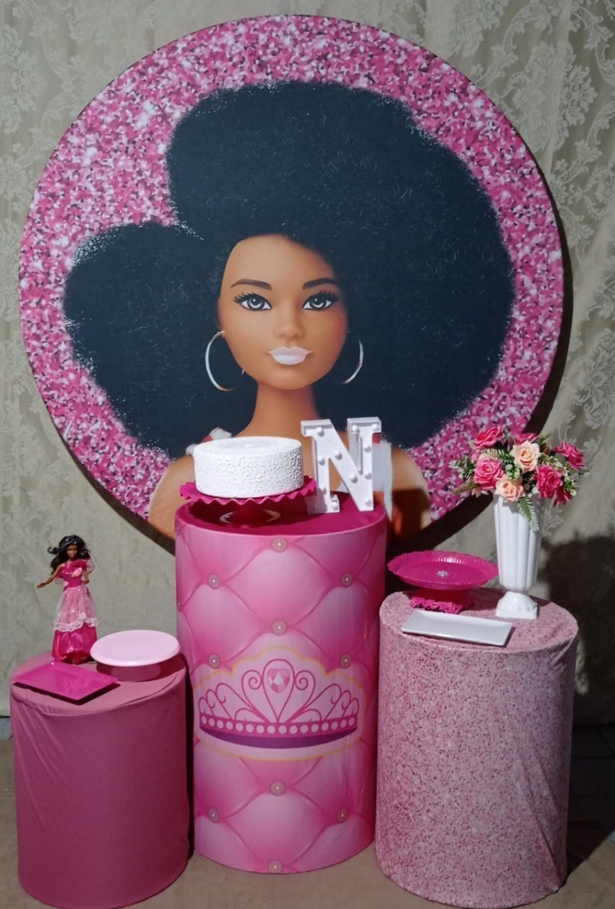 Barbie Preta Adulta  - Tok de Festas 