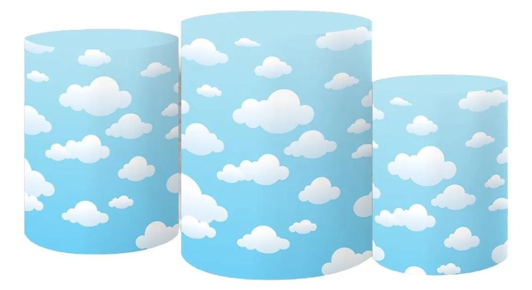 Capas Personalizadas Nuvens Azul - Tok de Festas 