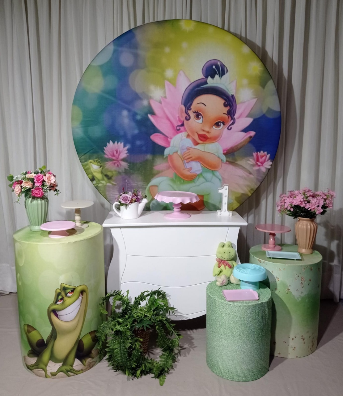 Princesa Tiana Baby Safira - Tok de Festas 