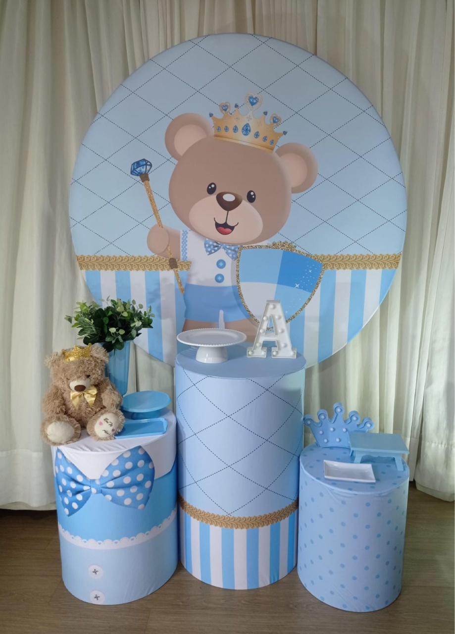 Ursinho Principe Azul Claro Rubi - Tok de Festas 