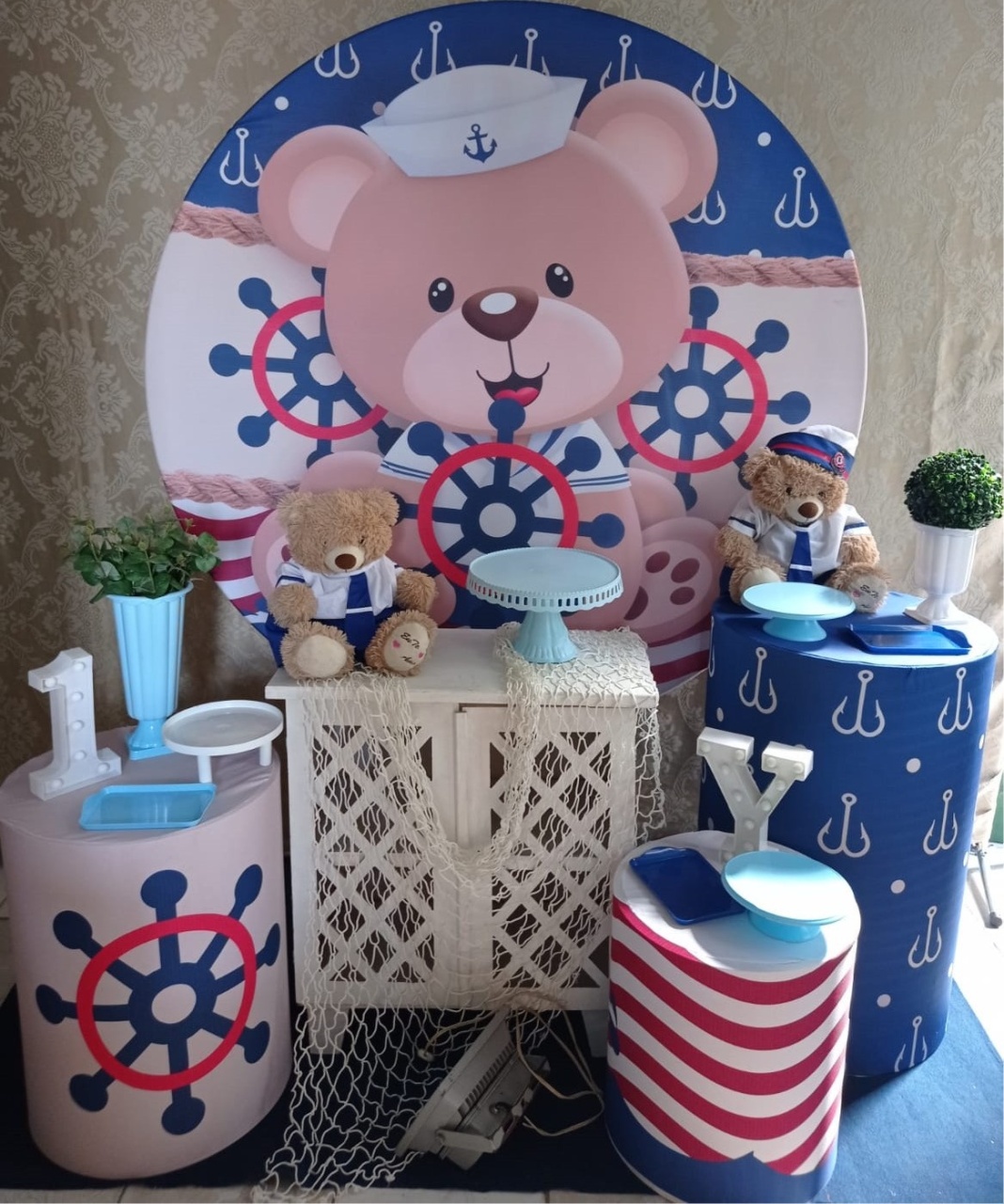 Urso Marinheiro Safira  - Tok de Festas 