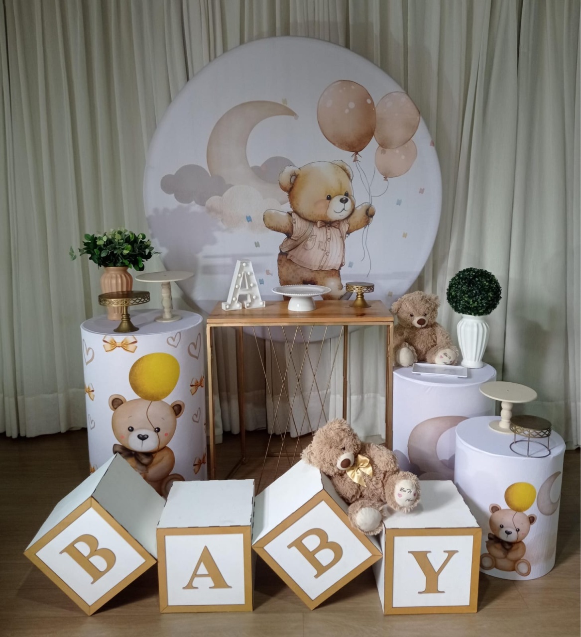 Ursinho Marrom Oy Baby - Tok de Festas 