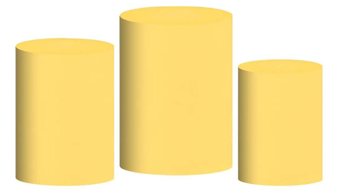 Capas de Cilindros Amarelo Bb - Tok de Festas 