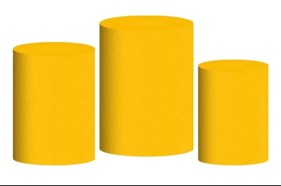 Capas Cilindros Amarelo  - Tok de Festas 