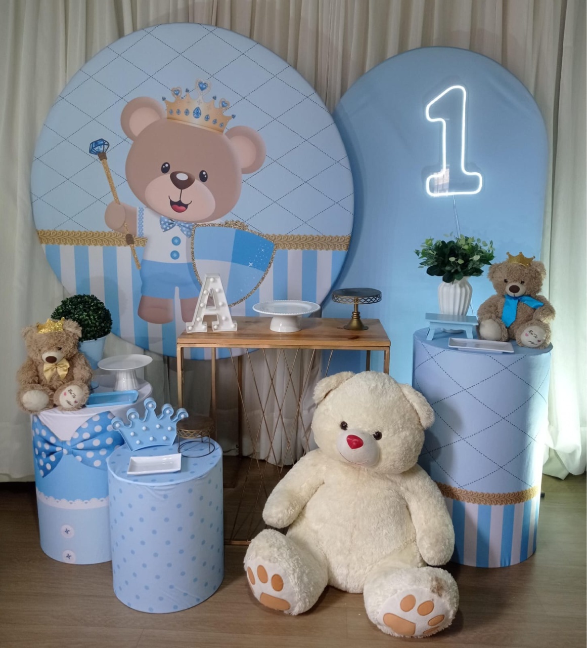 Urso Azul Claro Jade  - Tok de Festas 