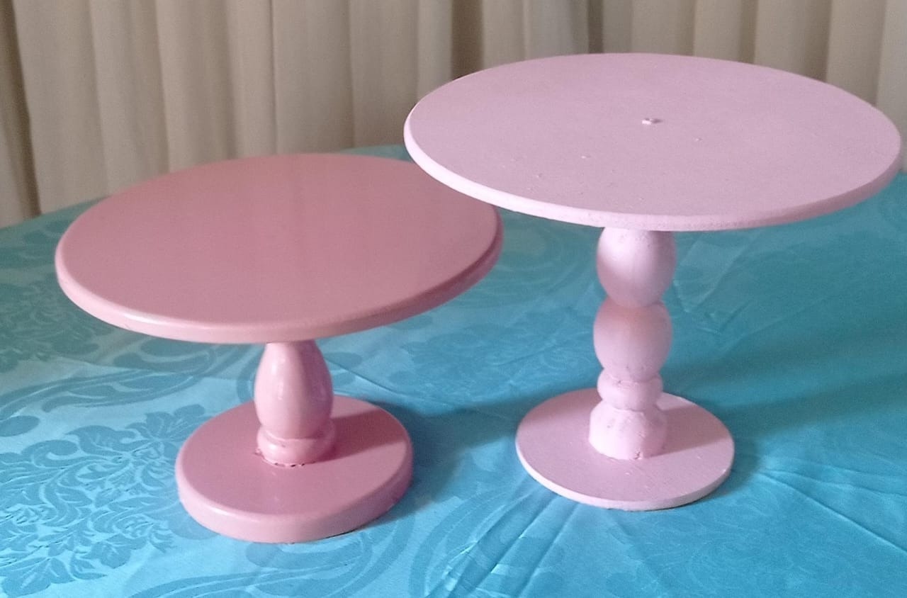 Bandejas Rosa Mdf  - Tok de Festas 