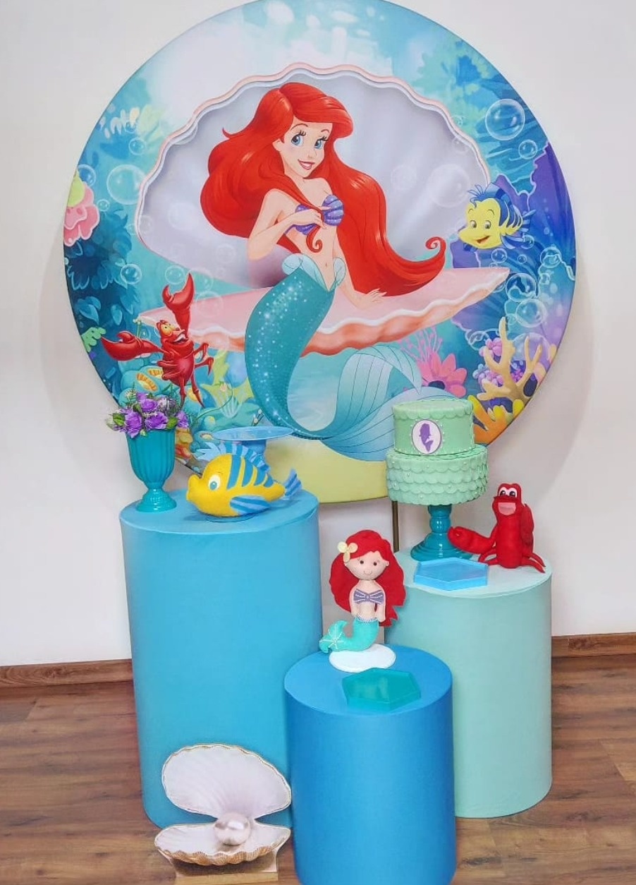 Kit Prata Ariel Pequena Sereia - Michele Locações