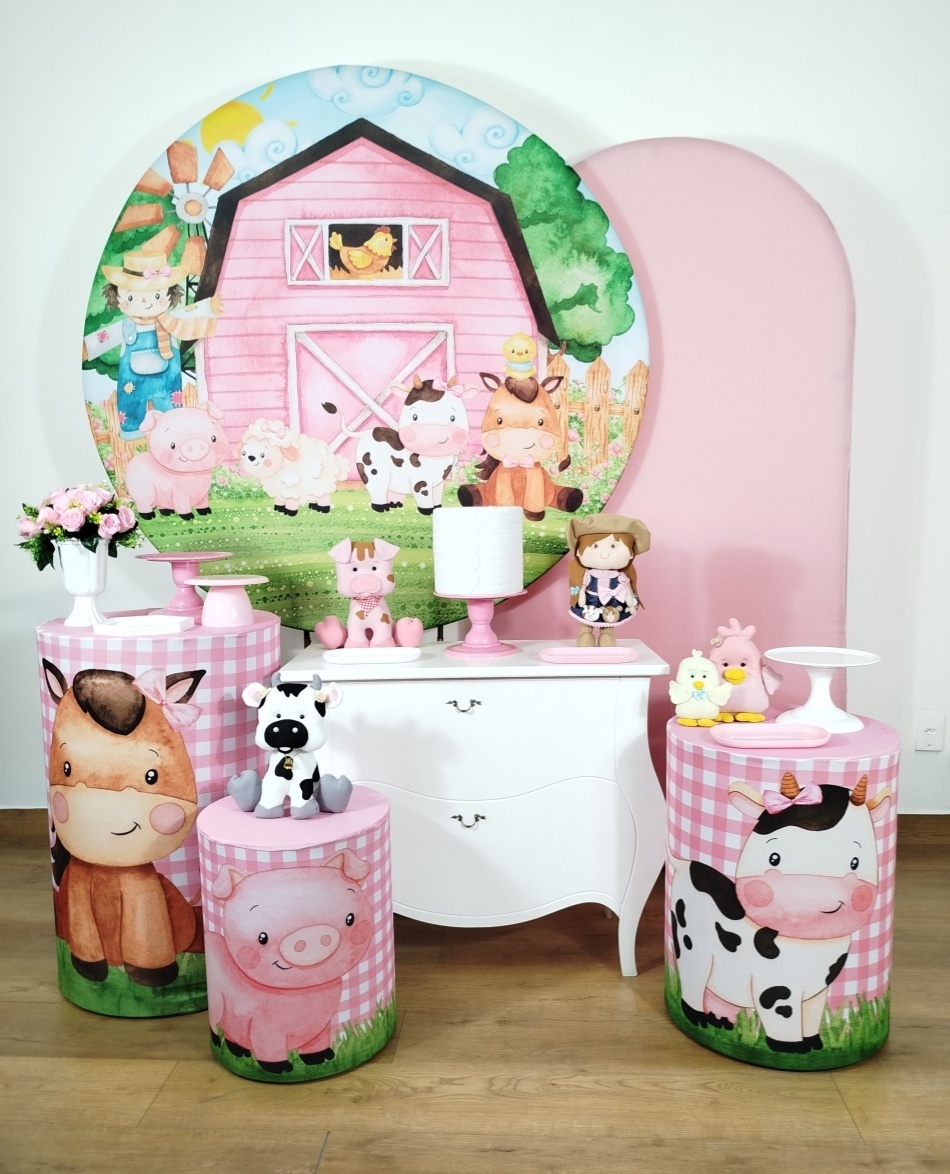 Kit Diamante Fazendinha Rosa - Michele Locações