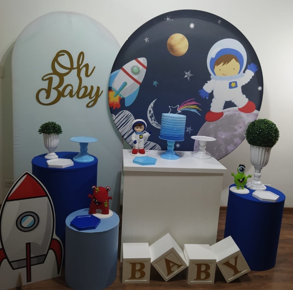 Composição Chá de Bebê Astronauta - Michele Locações