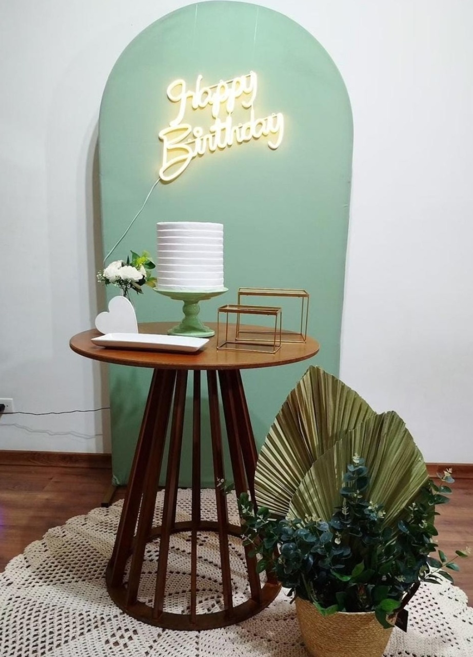 Composição  Verde Menta Com Led - Michele Locações