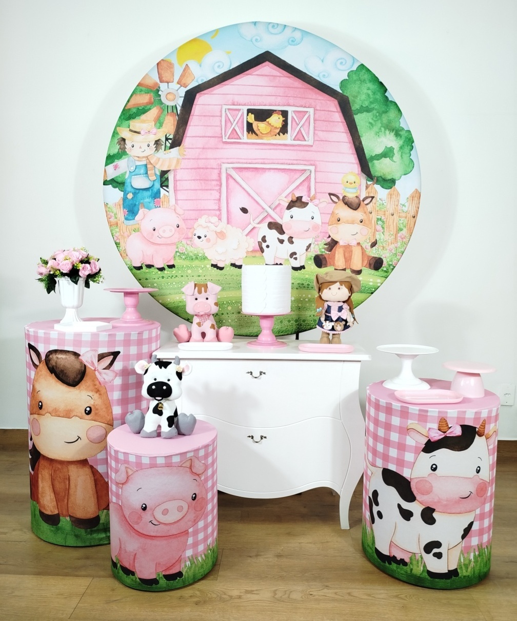 Kit Ouro Fazendinha Rosa - Michele Locações