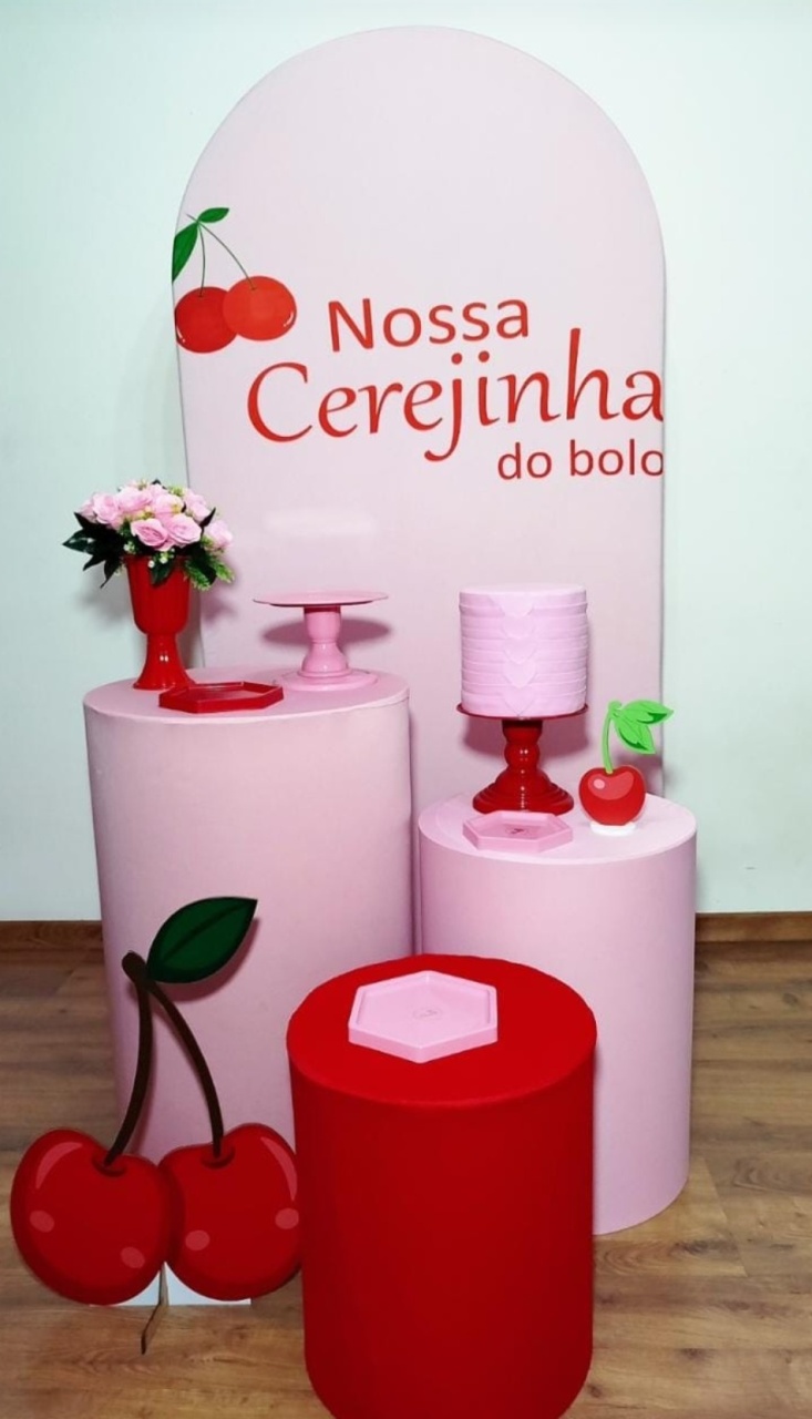 Kit  Painel Romano Cerejinha - Michele Locações