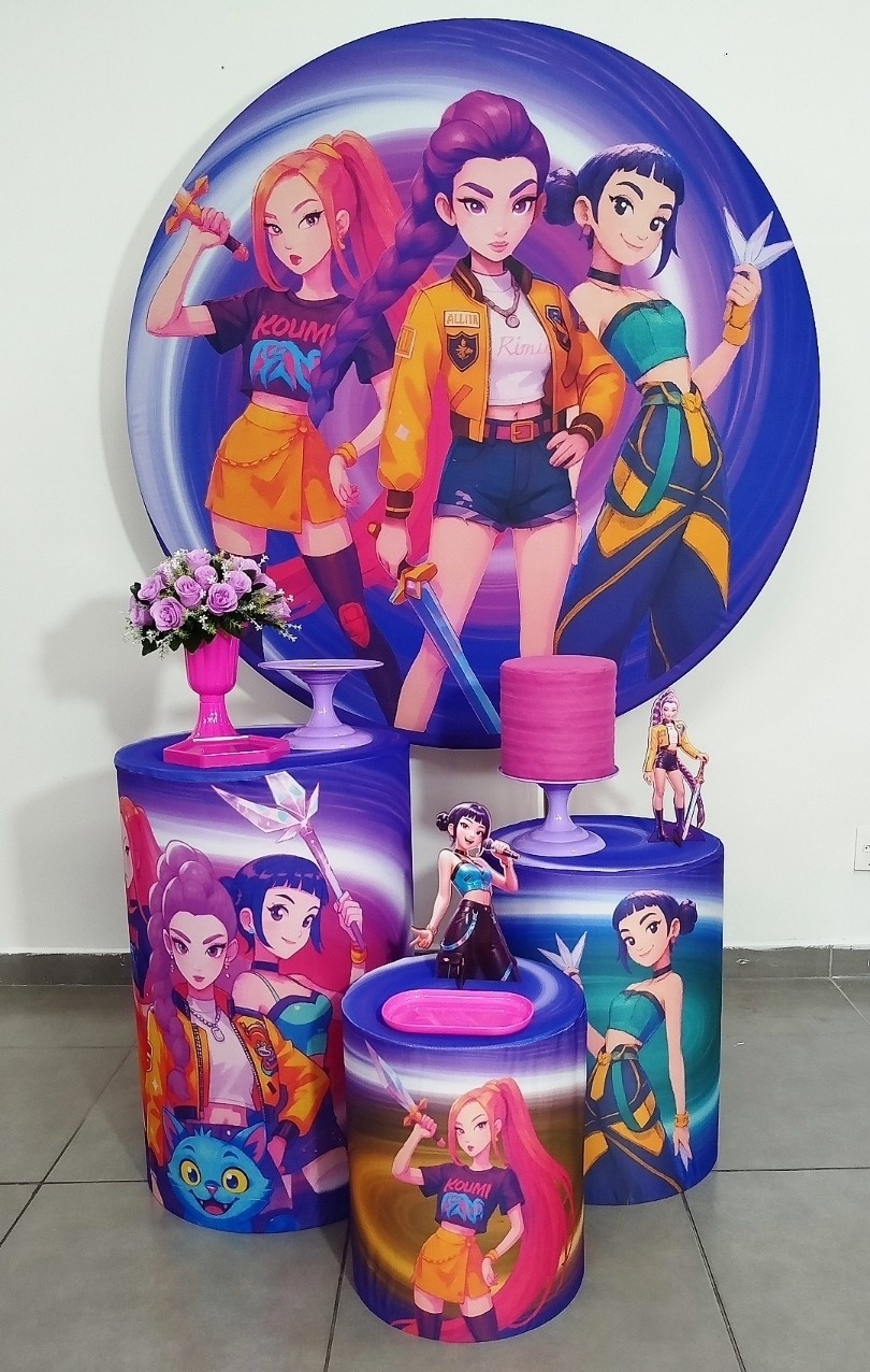 Kit  Prata Guerreiras Do K-Pop - Michele Locações