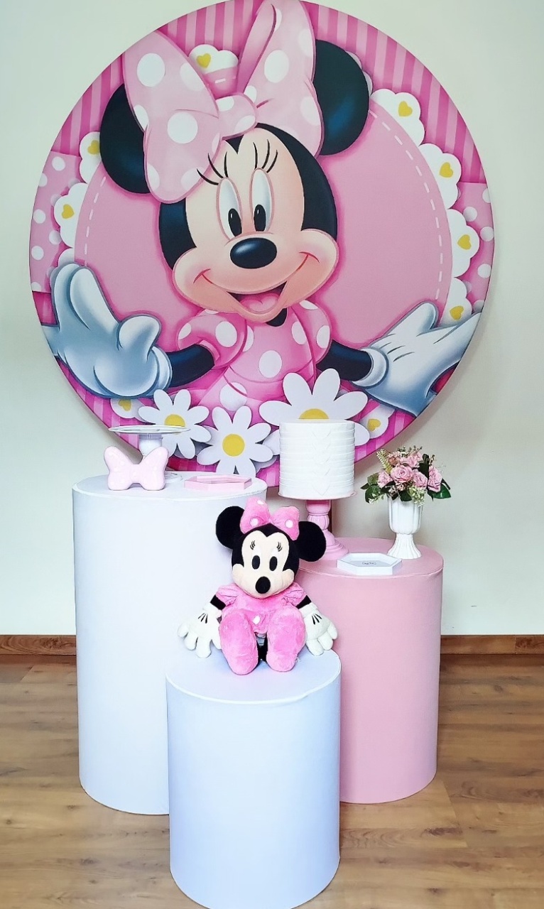 Kit Prata Minnie Rosa  - Michele Locações