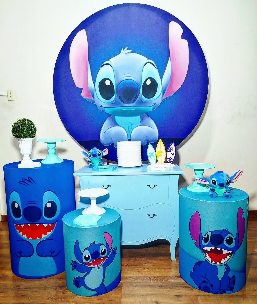 Kit Ouro Stitch Azul - Michele Locações