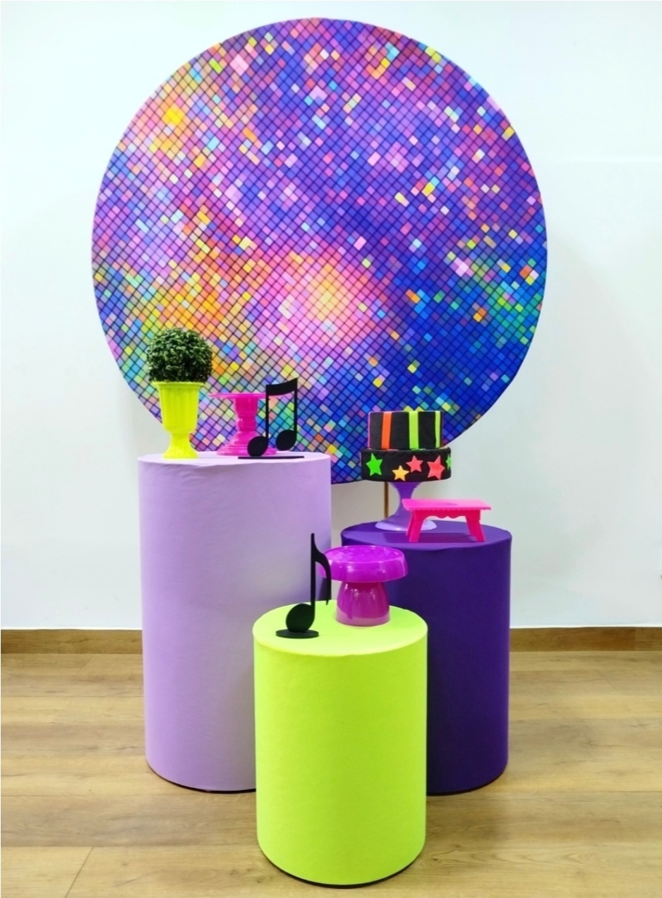 Kit Prata Neon Glitter /Balada - Michele Locações