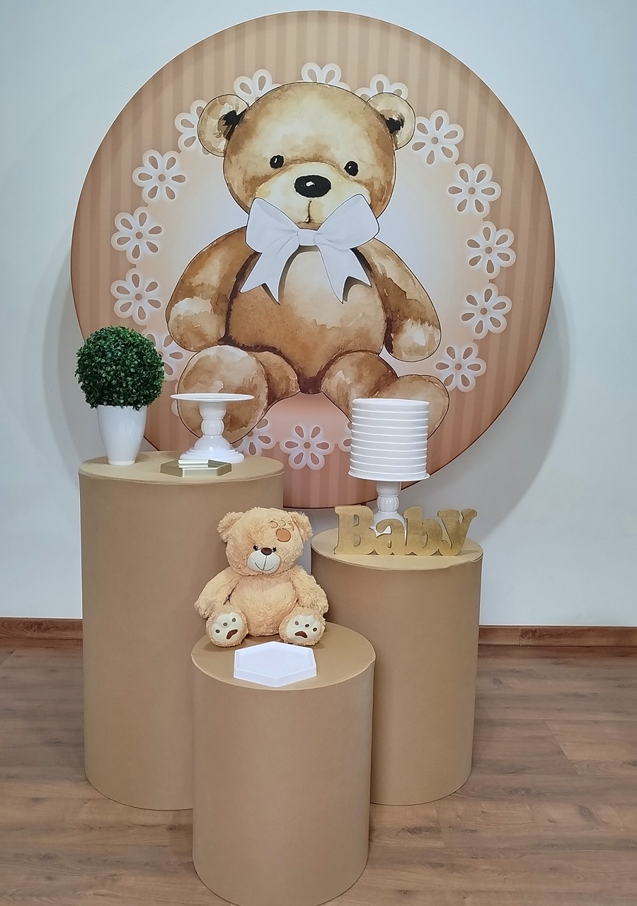 Kit Prata Urso Marrom - Michele Locações