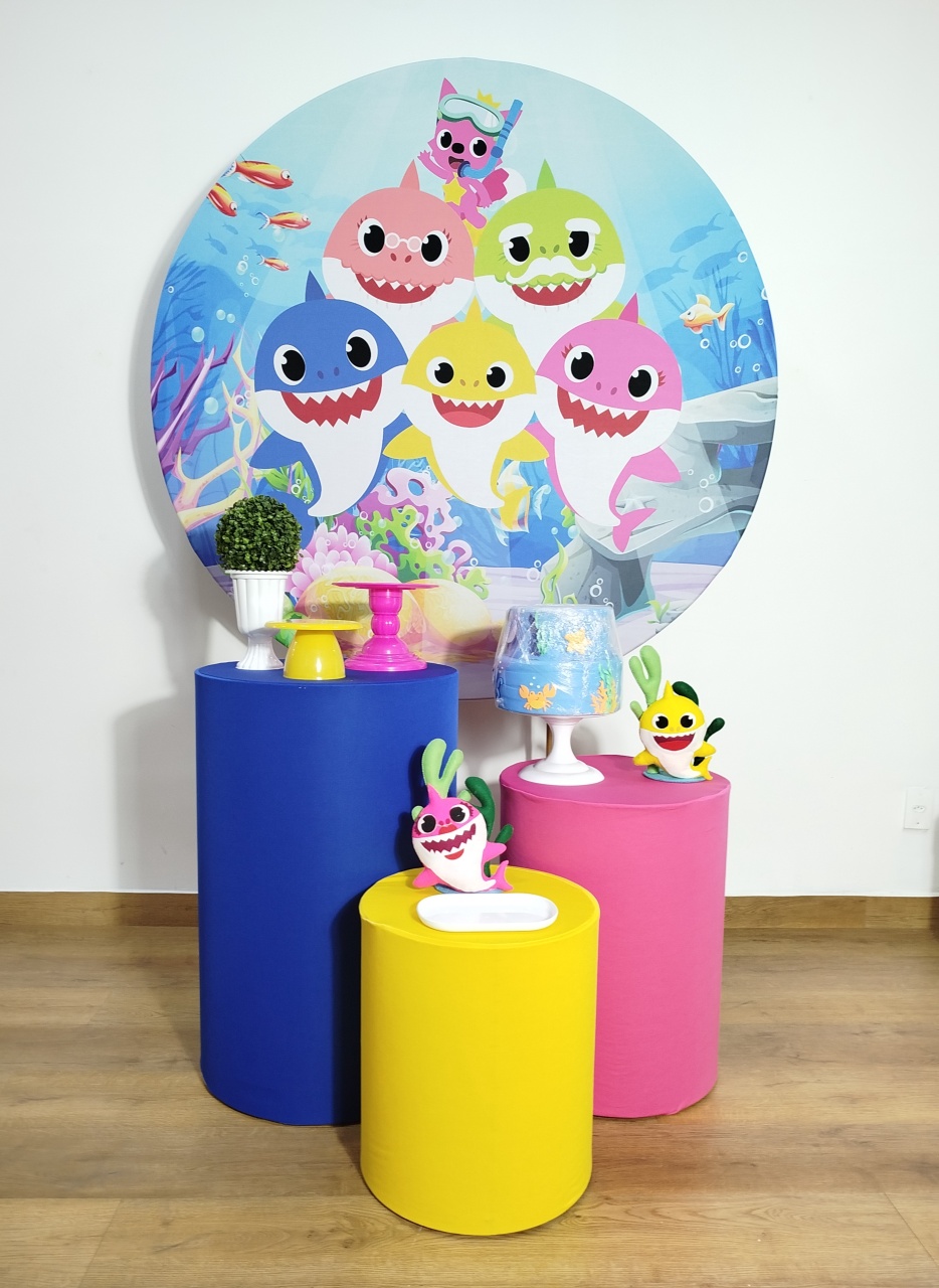 Kit Prata Baby Shark Menina - Michele Locações