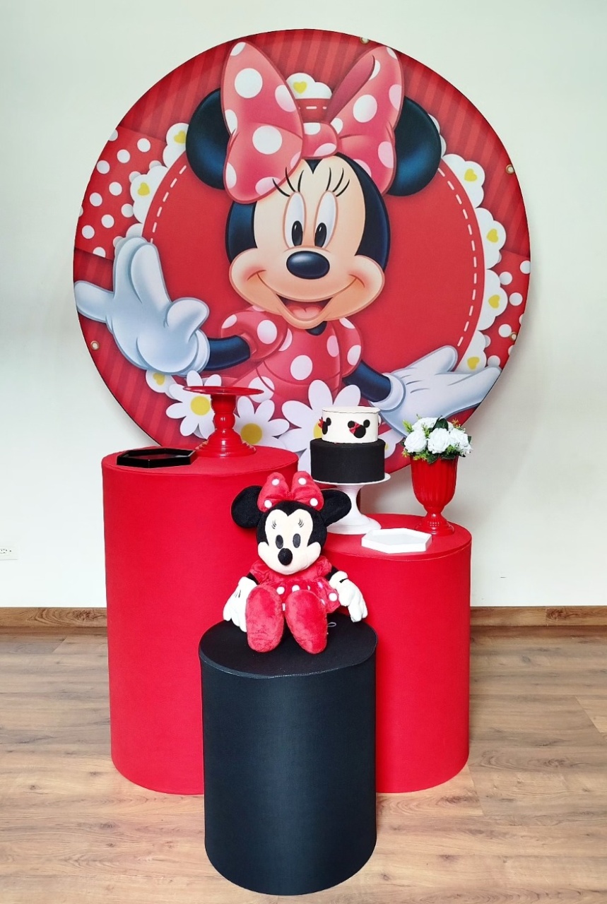 Kit Prata Minnie Vermelha  - Michele Locações