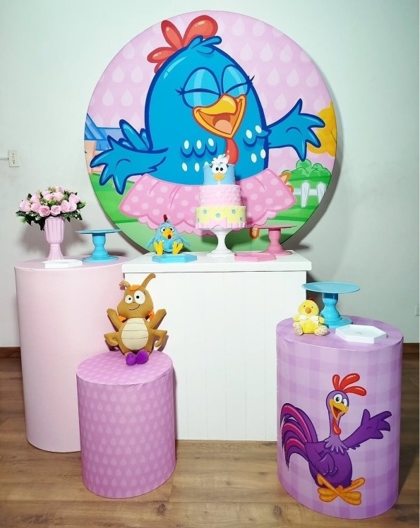 Kit Ouro Galinha Pintadinha Rosa - Michele Locações