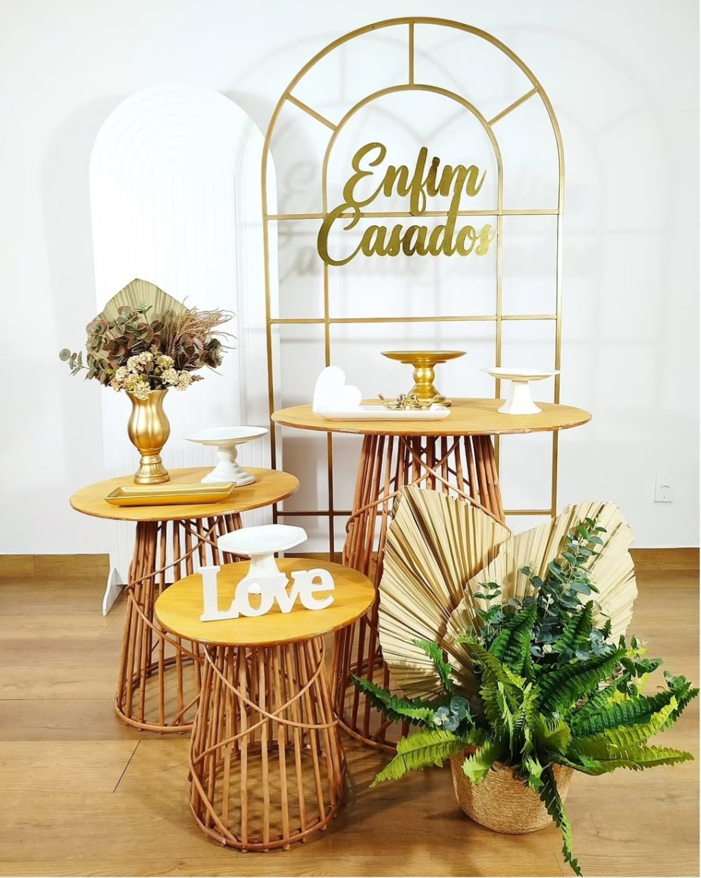 Composição Vime Luxo Casamento - Michele Locações