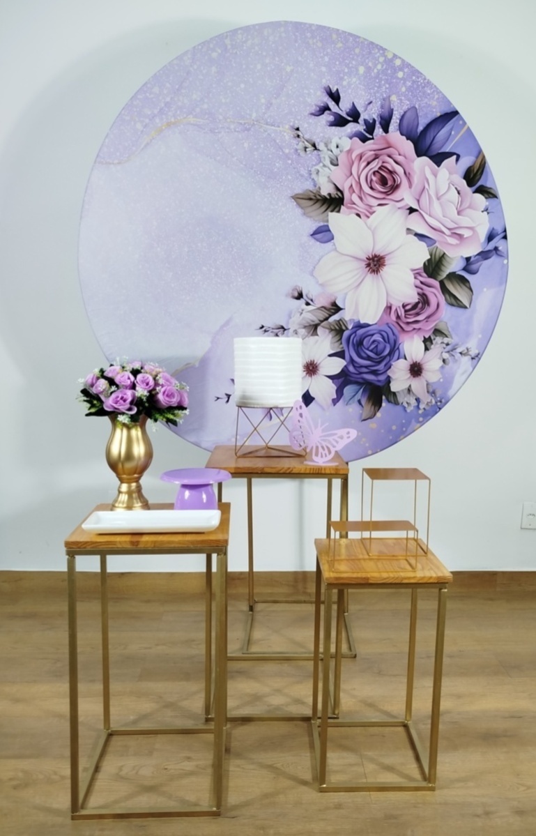 Kit Comemore  Floral Lilás  - Michele Locações