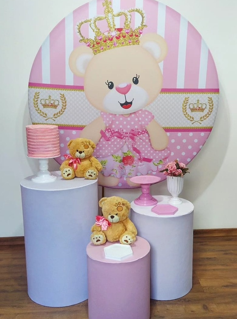 Kit Prata Ursinha Princesa  - Michele Locações