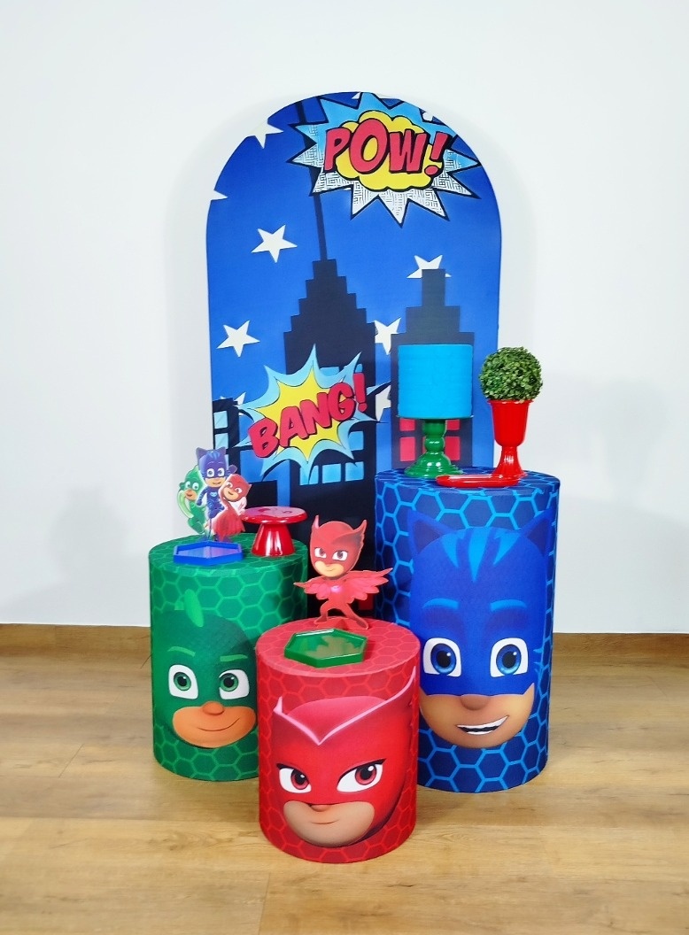 Kit Painel Romano Pj Masks - Michele Locações