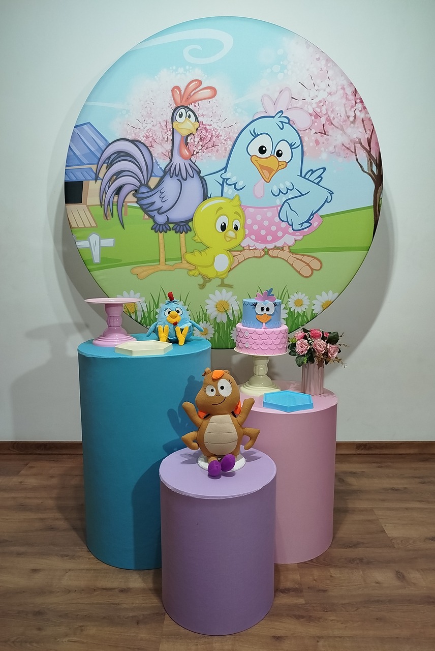 Kit Prata Galinha Pintadinha  Candy Color - Michele Locações
