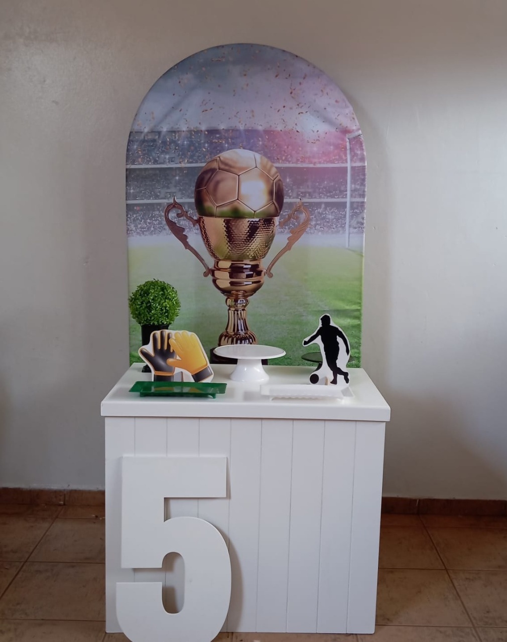 Decoração de Trofeu Futebol - Espelhomagicopeguemonte