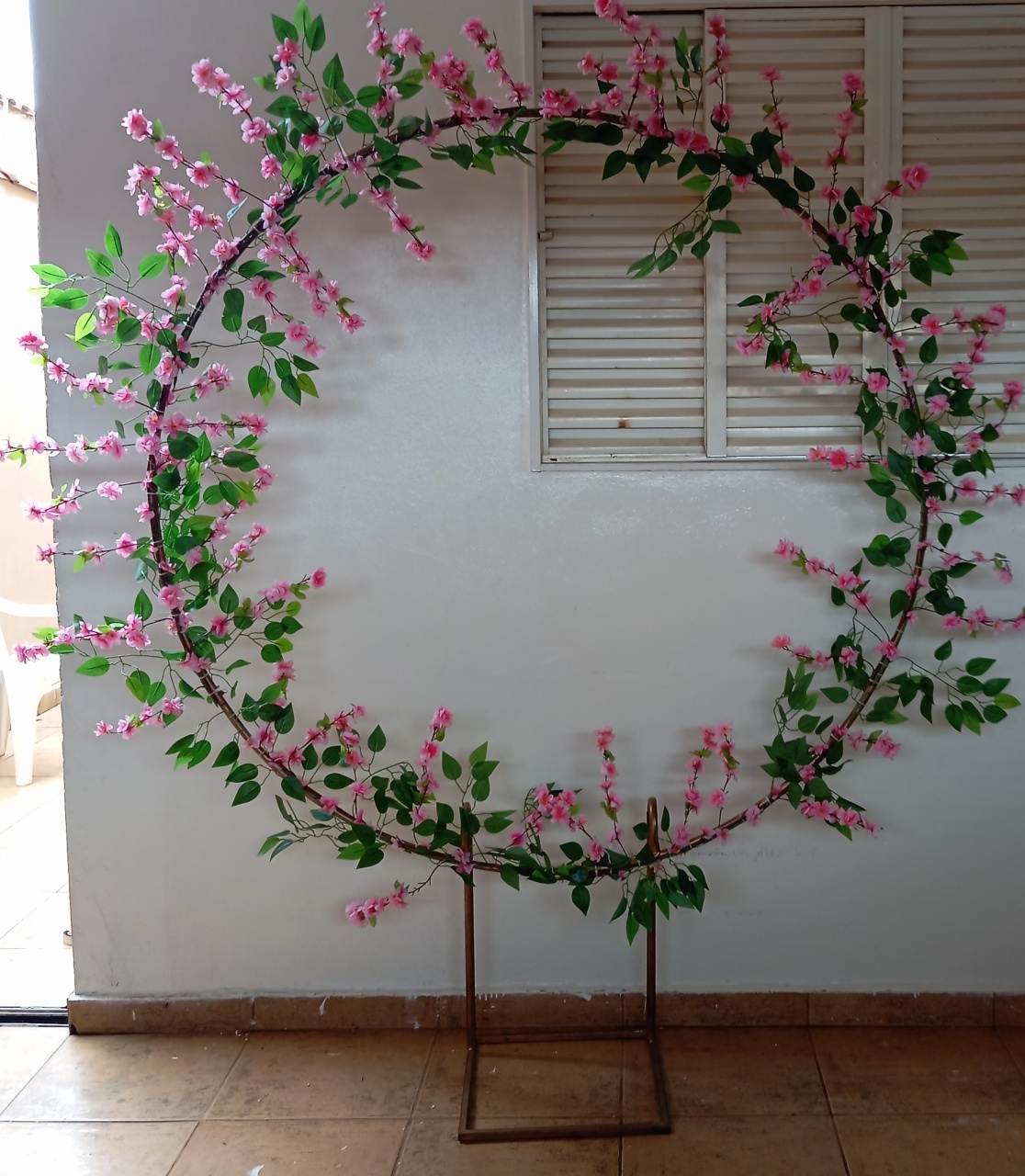 Arco Flores  de Cerejeiras Rosa - Espelhomagicopeguemonte