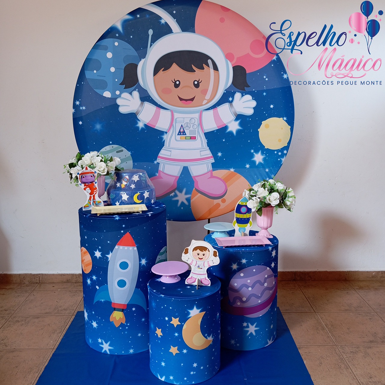 Astronauta   Menina Combo 2 - Espelhomagicopeguemonte