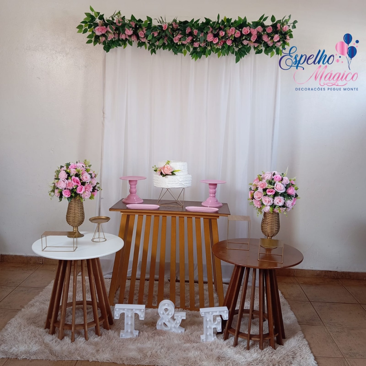 Casamento Dourado E Rosa  - Espelhomagicopeguemonte