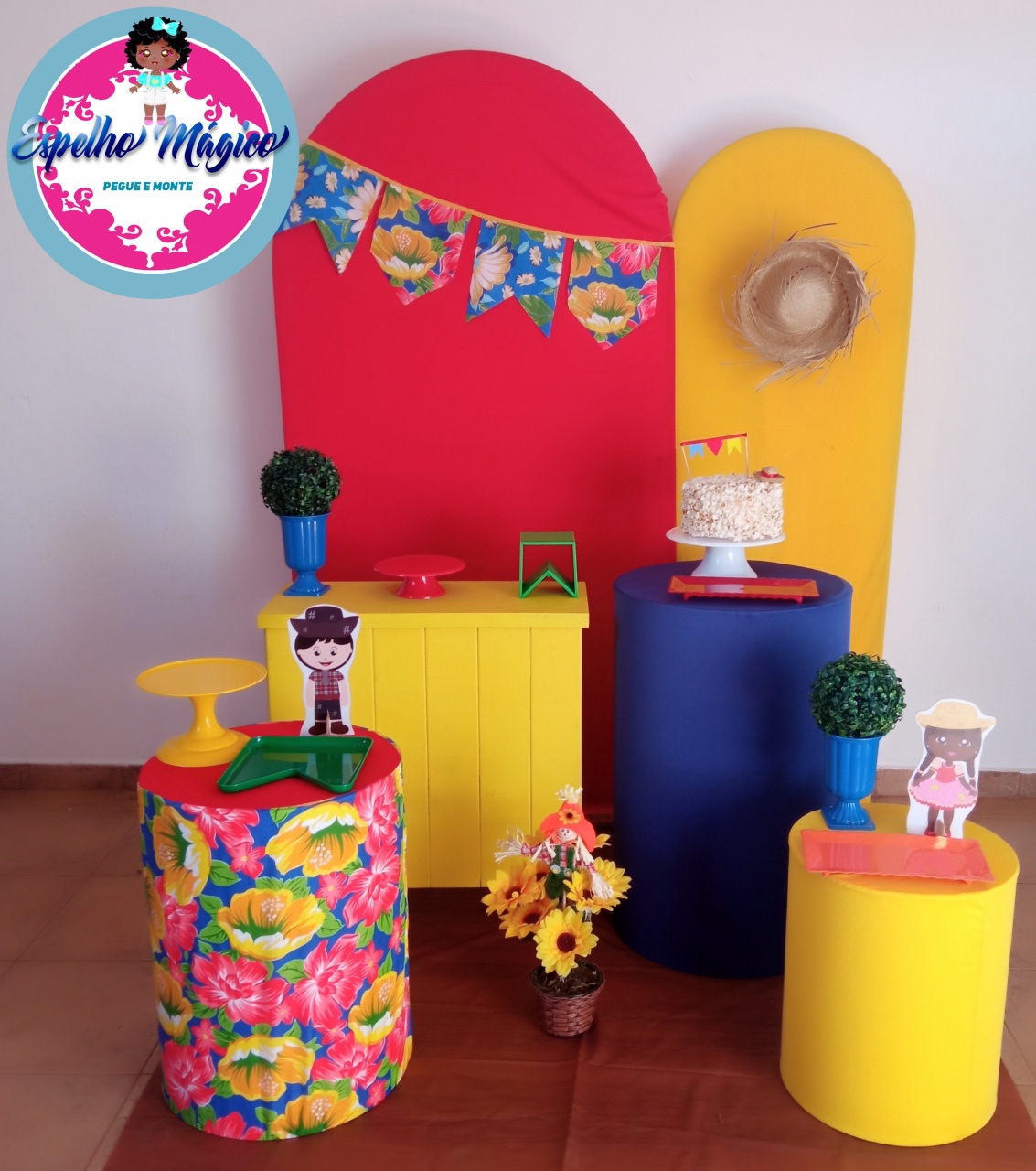 Decoração de Festa Junina  - Espelhomagicopeguemonte