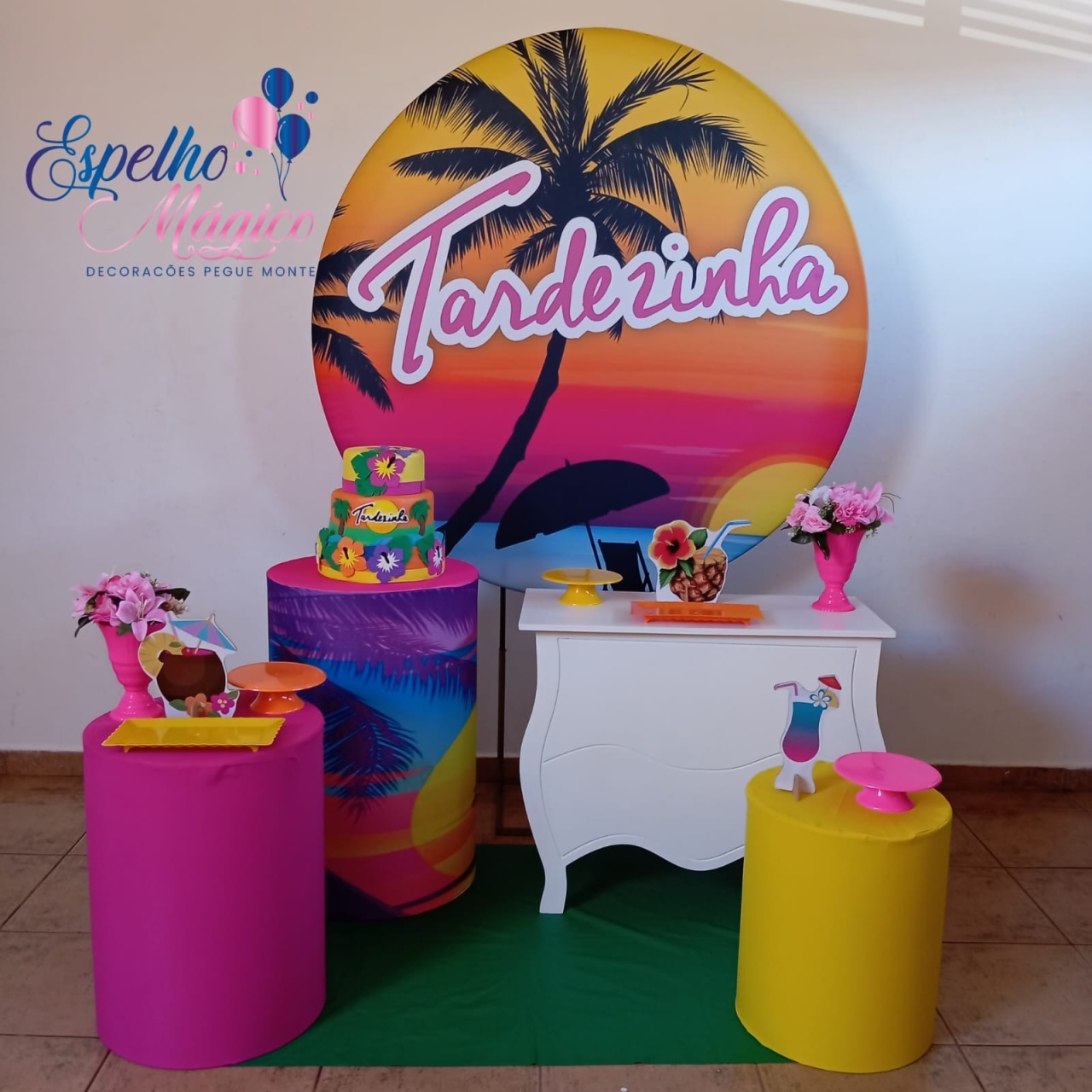 Tardezinha Escrita Pink Combo 1 - Espelhomagicopeguemonte