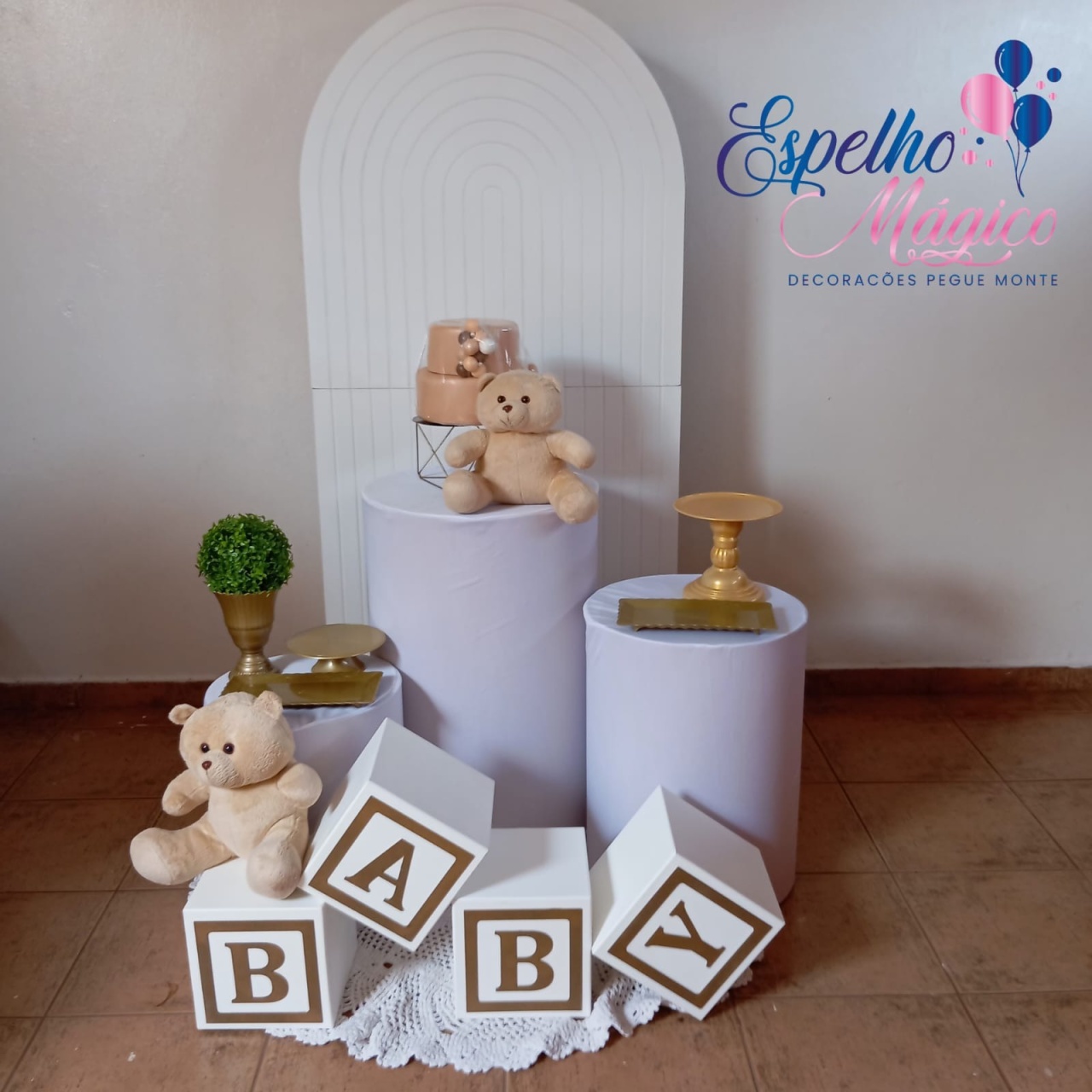 Decoração Chá de Bebê  - Espelhomagicopeguemonte