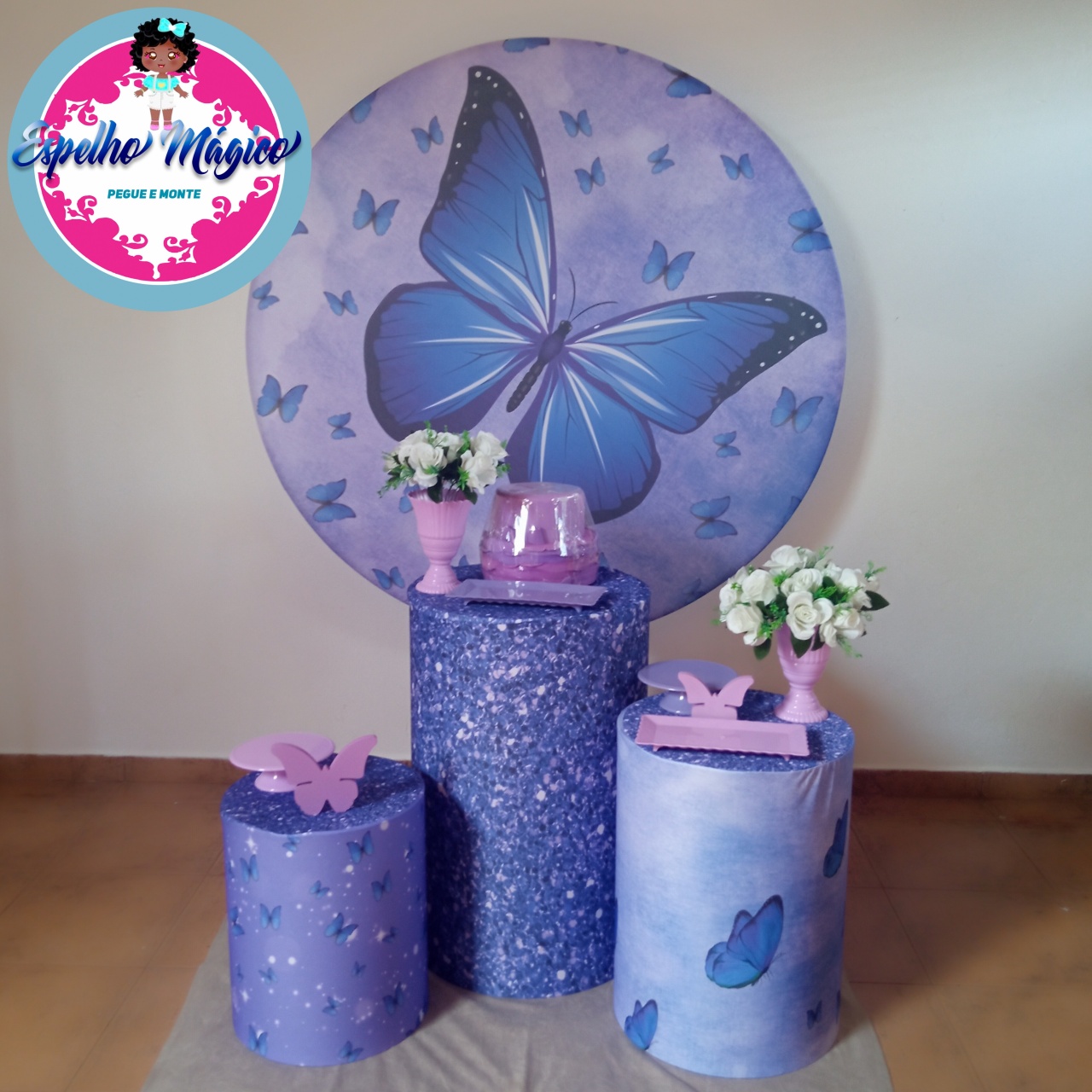 Borboleta Lilas Combo 2 - Espelhomagicopeguemonte