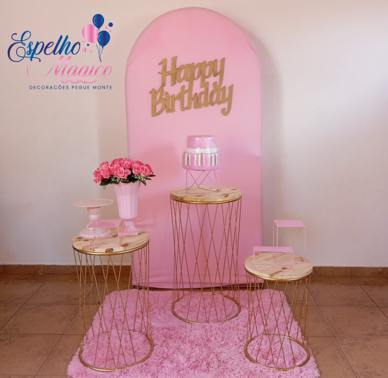 Decoração Rosa - Espelhomagicopeguemonte